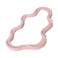 thumbnail image 2 of Espejo de mesa con borde irregular, decorativo para decoración del hogar, espejo de tocador artístico, montaje en pared para habitación de niñas, Rosa, 2 of 8