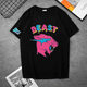 thumbnail image 3 of Camiseta de manga corta en blanco y negro de Mr Beast, de algodón de alta calidad, con cuello redondo y diseño de dibujos animados impresos para hombres y mujeres, 3 of 5