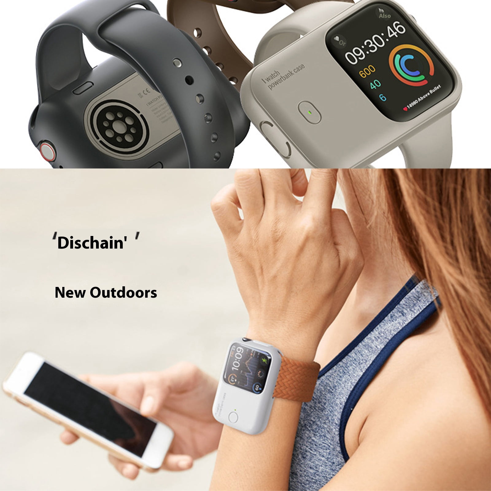 Charging 1200mAh Power Supply For Watch 9/8/7/6/5/4 40mm 41mm 42mm Wearable Design Wireless Charging