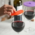 thumbnail image 2 of True Dome Silicone Glass Covers for Cocktails, Wines, Set of 4, Multicolor, 2 of 8