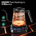 thumbnail image 4 of Electric Kettle, HIYAKOI Gooseneck Electric Kettle with Temperature Control, Pour Over Kettle for Coffee & Tea, 1200W Quick Heating Stainless Steel H, 4 of 8