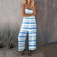 thumbnail image 2 of gakvbuo Jumpsuits For Women Summmer Dressy Wedding Loose Sleeveless Jumpsuits Adjustable Spaghetti Strap Stretchy Long Pant Romper Jumpsuit With Pockets, 2 of 7