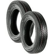 2-Pack Trailer Tire 480-12 4.80-12 Load Range B 4 Ply D.OT. Approved - 2 Year Warranty