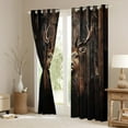 thumbnail image 3 of Manfei Farmhouse Deer Elk Black Out Curtains, Woodland Animal Curtains Pack of 2 (42x63 Each), Teens Boys Girls Kids Bedroom Curtains, Window Curtains Room Decor, 3 of 6