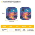 thumbnail image 5 of Yuyamidu 2pcs Seaside Car Window Sun Shades Front Windshield Cover Decorative Accessories Sunset Car Front Window Shades Universal Fit Most Car SUV Van, 5 of 5