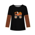thumbnail image 5 of Abcomgle Halloween Shirts for Kids Boys Spooky Ghost Truck Graphic T-Shirts for Girls Crewneck Long Sleeve Shirts for Kids Girls Fall Funny Holiday Blouses for Girls,2-3 Years, 5 of 5