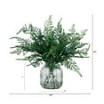 thumbnail image 2 of Nearly Natural Forest Fern Artificial Floral Arrangement with Vase - 17" - Green and Clear, 2 of 7