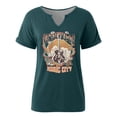 thumbnail image 4 of Womens Short Sleeve Tops Casual Printed Crew Neck T Shirt Summer Tops XL, 4 of 4