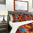 thumbnail image 4 of Designart 'Orange and Blue Mirrored Art' Modern & Contemporary Duvet Cover Set, 4 of 4
