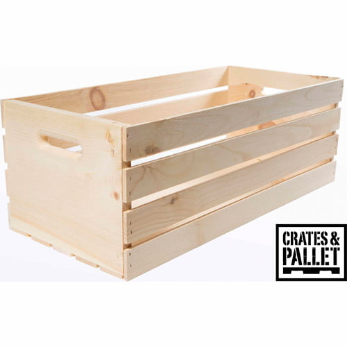 Choice of Plain Stacking Extra Large Shallow Wooden Open Crates Boxes on Wheels 