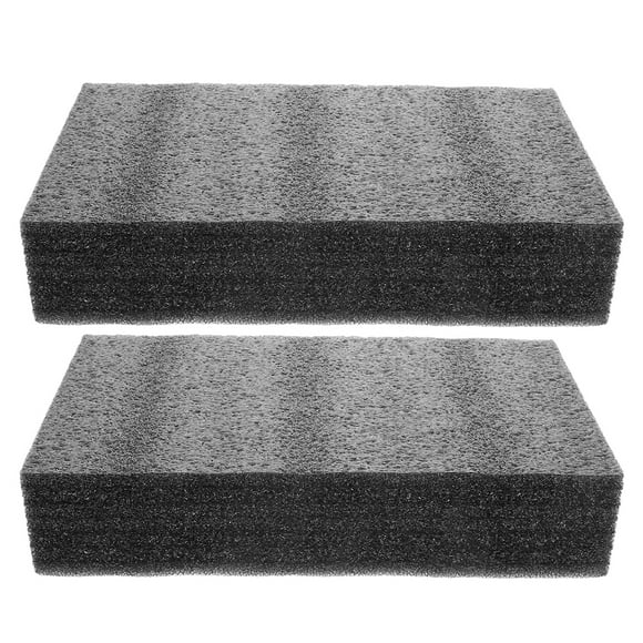 KAKOWELY 2pcs Foam Inserts for Cases Black Polyurethane Foam Sheets Cuttable Packing Foam Padding for Tool Box Camera Crafts and Storage,9.84X"X5.91"X1.97"