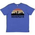 thumbnail image 3 of Inktastic Indianapolis Indiana Skyline Retro Youth T-Shirt, 3 of 5