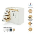 thumbnail image 2 of Ariel Hepburn 36 In. Right Offset Single Sink Base Cabinet In White, 2 of 10