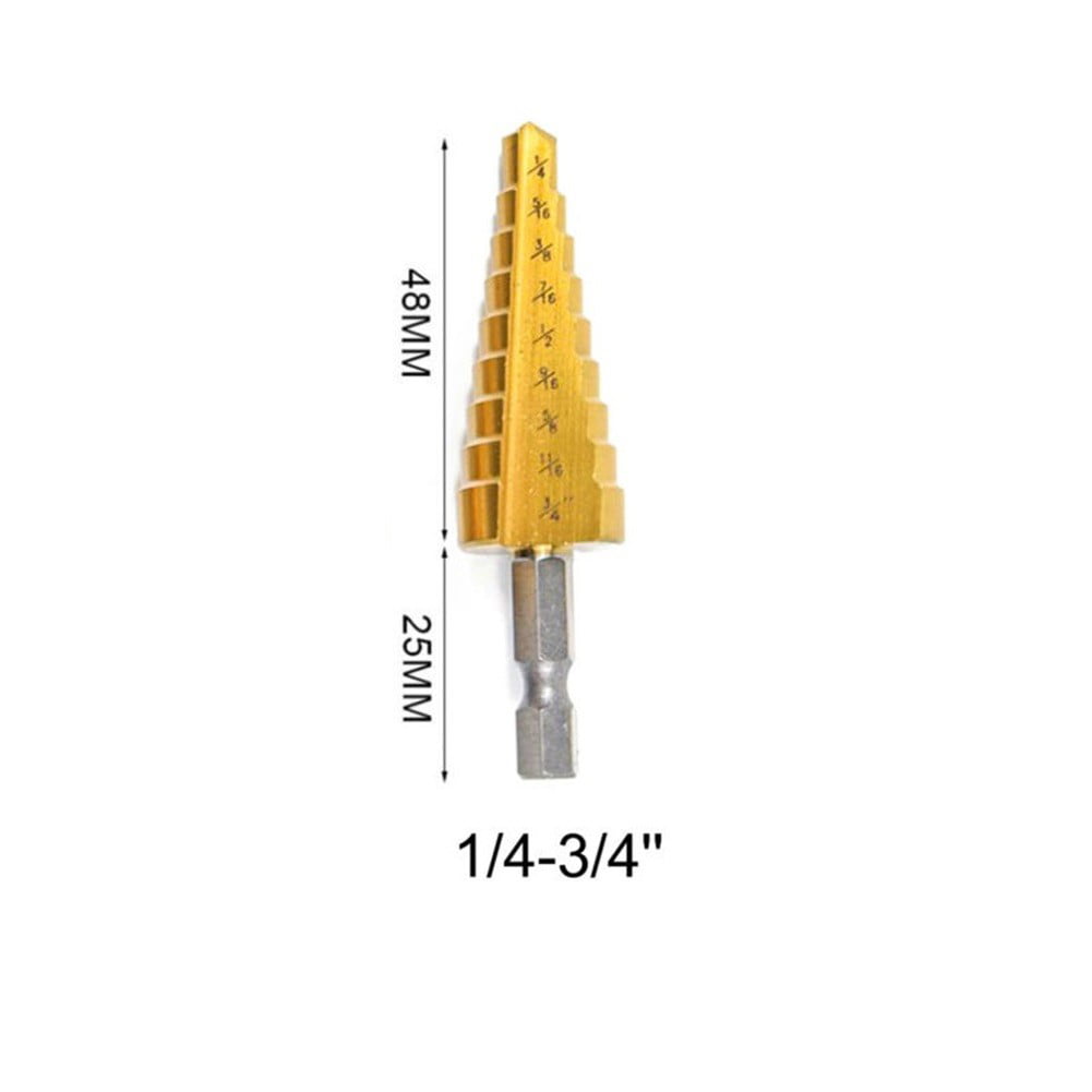 HSS Countersinks Step Drill Bits Chamfer Titanium Coated/Nitrided for Wood Metal 