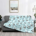 thumbnail image 2 of Rateoe Cute Panda Bear Pattern Flannel Throw Blanket, Ultra-soft Blanket for Bed, Couch, Car, Hypoallergenic Anti-pilling blanket-40"x30"(Horizontal), 2 of 6