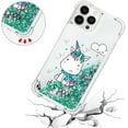 thumbnail image 5 of Compatible with iPhone 14 Pro Max Case Glitter for Girls Women Cute Liquid Floating Quicksand Shockproof Bumper Silicone Clear Case for iPhone 14 Pro Max 6.7 inch Little Monster YB, 5 of 12