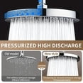 thumbnail image 6 of 25cm Large Water Volume Booster Shower Head Pressurized Single Head Home Bathroom Shower Head Set Silvery, 6 of 8