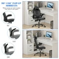 thumbnail image 3 of YRLLENSDAN Gaming Chair Video Game for Adults, Leather High Back Computer Chair with Flip-up Arms/Lumbar Support/Headrest Adjustable Desk Chairs for Computer, Women Men, 3 of 8