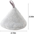 thumbnail image 5 of 2 Pcs Poignée de Pot en Coton, Support de Pot en Tissu Résistant à la Chaleur Gant de Cuisson Triangle Isolé Antidérapant Couvercle de Pot (Floral - Gris Clair), 5 of 5