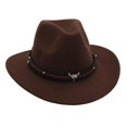 thumbnail image 3 of Sombrero de vaquero occidental, sombrero de ala ancha, accesorios de fotos de verano para cosplay para niños y niñas, eventos Marrón, 3 of 9