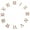 Light Brown, variant on Raindrops Light Brown Plastic Clock Numbers Kit for DIY Wall Clock Use with Durable Design 12 Pieces