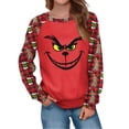 thumbnail image 5 of Merry Christmas Sweatshirts Xmas Long Sleeve Shirts Crewneck Pullover Vermilion XXL, 5 of 5