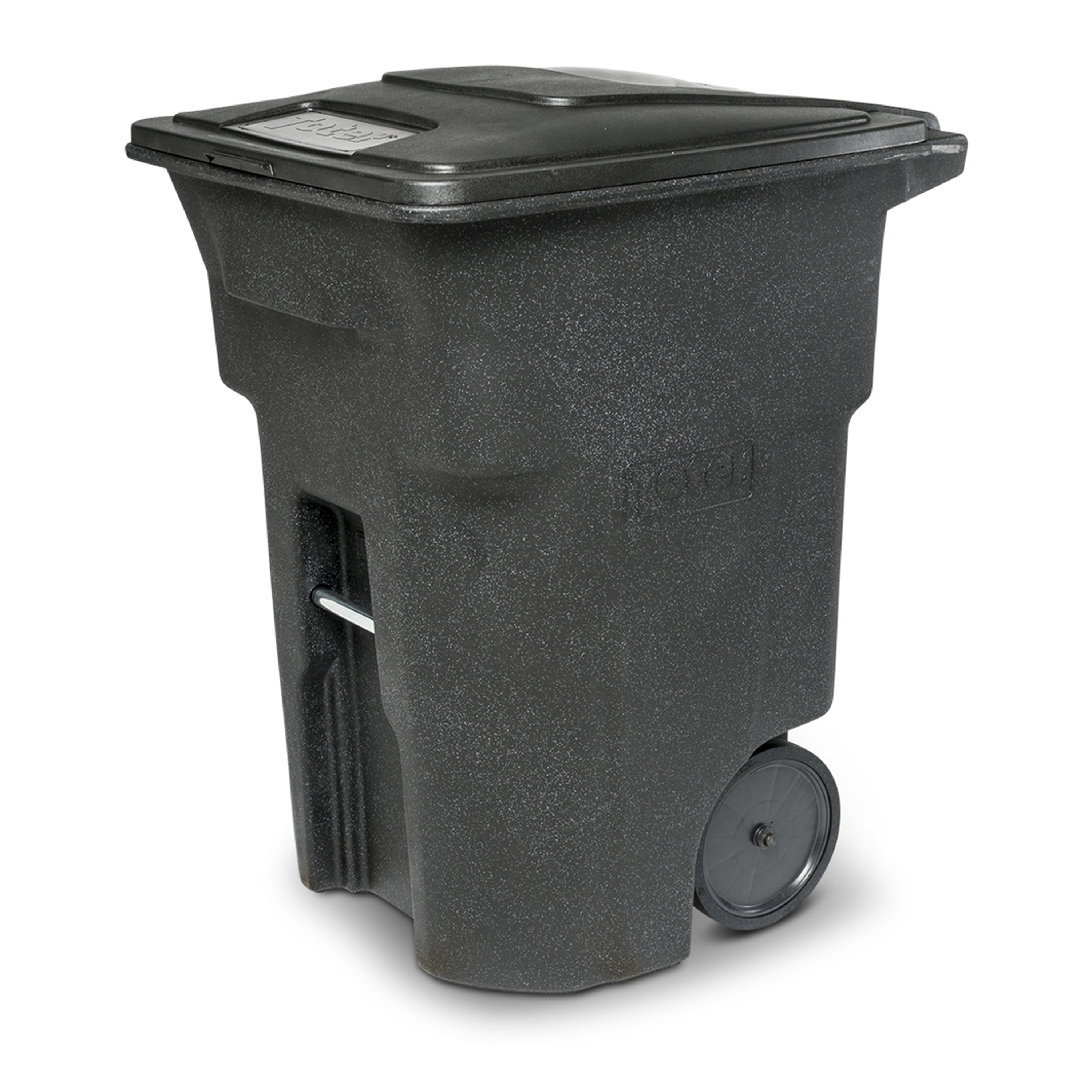 Toter 96 Gal. Trash Can Blackstone with Quiet Wheels and Lid