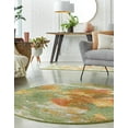 thumbnail image 3 of Rugs.com Haerfest Collection Rug – 8 Ft Round Green Low Rug Perfect For Kitchens, Dining Rooms, 3 of 9