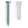 thumbnail image 4 of Hillman Caiman Multi-material Wall Anchors, #6-12, Nylon and Steel, 35 lb, White, 6 sets, 4 of 8