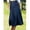 Dark Wash, variant on Dark Wash Denim A-Line Skirt Mid-Length Flared Hem Casual Style
