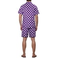 thumbnail image 3 of Lars Amadeus Polka Dots Hawaiian Set for Men's Short Sleeves Summer Shirts 2 Pieces Suit, 3 of 5