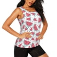 thumbnail image 2 of Xecao Watermelon print women's scoop neck, loose-fit workout tank tops for the gym., 2 of 9