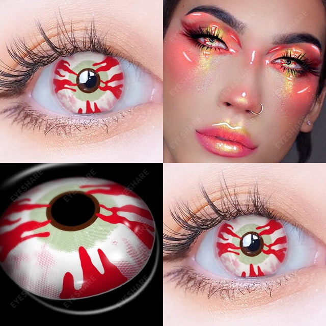 AMARA-lentillas de colores para disfraz, lentes de contacto para Halloween, 1 par