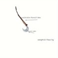 thumbnail image 4 of Pendentif Collier Lune Croissant Preppy Simple, Chaîne Clavicule en Résine Sans Plaqué, Bijou Unisexe pour Toutes Saisons, Blanc, 4 of 5