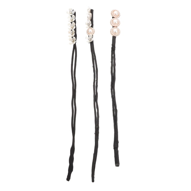 3 piezas elegantes de perlas para hacer moños de pelo para mujer, herramienta para peinar el cabello, accesorios DIY para moños de pelo
