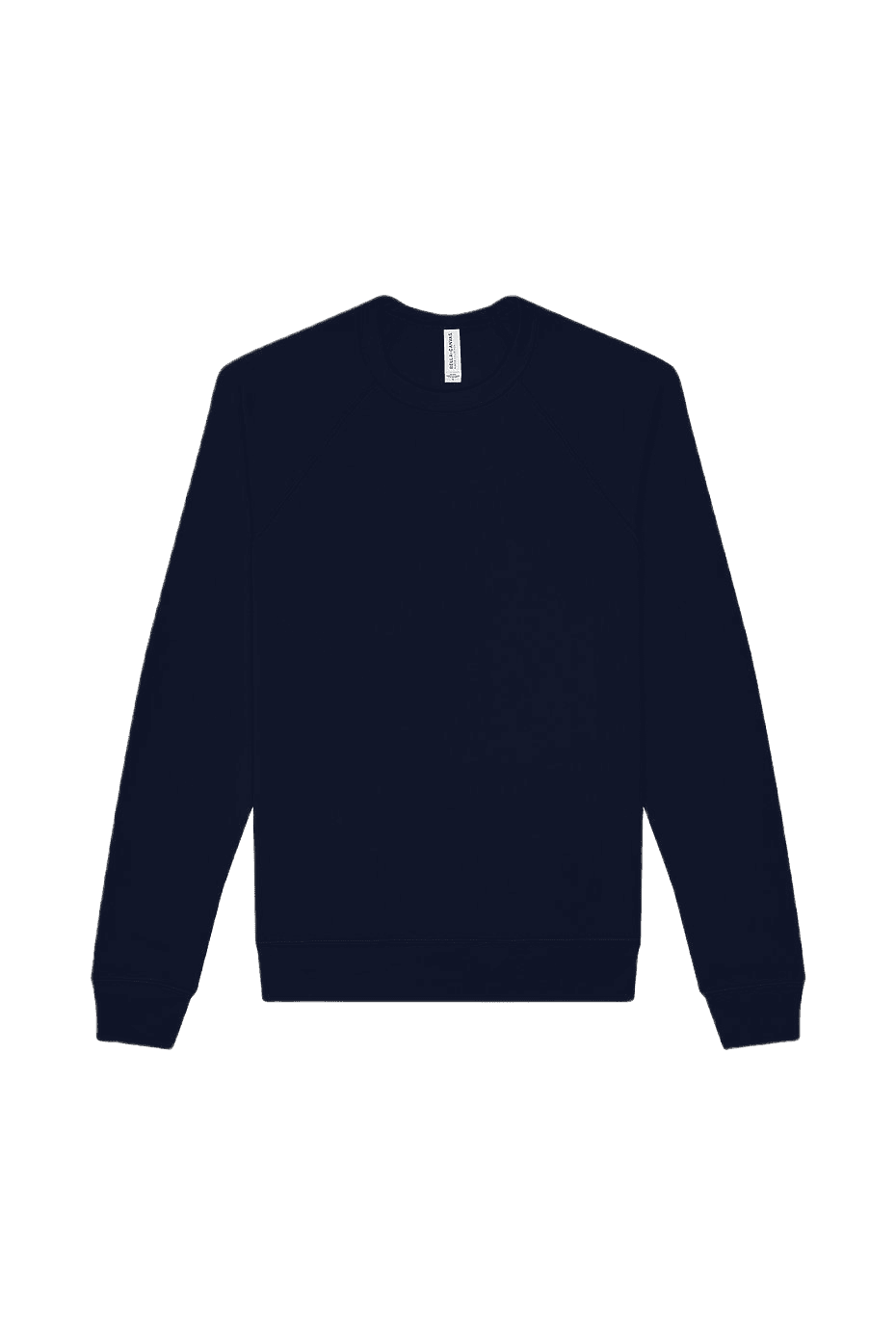 BELLA+CANVAS Adult Crew Neck Personalized Sweatshirt, Create your own Designs, Navy, Large, Unisex