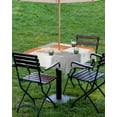 thumbnail image 4 of nqOlkjepod Modern Orange Grey Outdoor Tablecloth with Umbrella Hole & Zipper, Abstract Oil Painting Art Square Table Cover 60x60 Inch, Dining Waterproof Table Cloth Protector for Patio/Party/Picnic, 4 of 7