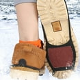 thumbnail image 4 of Tnobhg 1 Pair Universal Non Slip Shoes Gripper Wear-resistant Coarse Sand Surface Ice Snow Shoes Grips Walking on Snow Ice Outdoor Winter Walking Boots Traction Cleats for Men Women, 4 of 7