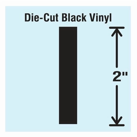 Stranco Die Cut Letter Label, I, 10 Cards,PK10 DBV-2-I-10