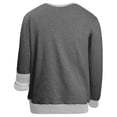 thumbnail image 2 of Thrilos Mens Sweatshirts Fleece Crewneck Long Sleeve Sweatshirt Color Block Midweight Pullover Shirts Work Tops, 2 of 7