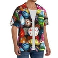 thumbnail image 2 of Goofa Easter Egg Printed Men's Casual Short-sleeved Shirt,Lightweight Breathable Button-down,Summer Casual men's top,Versatile Fashion shirt-4X-Large, 2 of 7