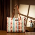 thumbnail image 4 of Bolso WG53-8112BR de lona azteca con correa de piel WG53-8112BR, 4 of 8