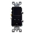 thumbnail image 1 of Interruptor Y Receptaculo Leviton Negro Para Luz Y Aparatos, 1 of 3