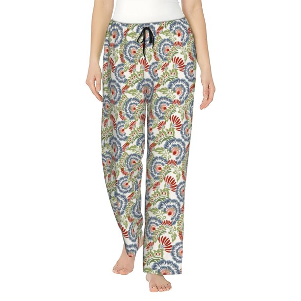 Balery Paisley Floral 5 Pantalones de pijama para mujer, pijamas ultraligeros, pantalones de estar por casa-3X-Large