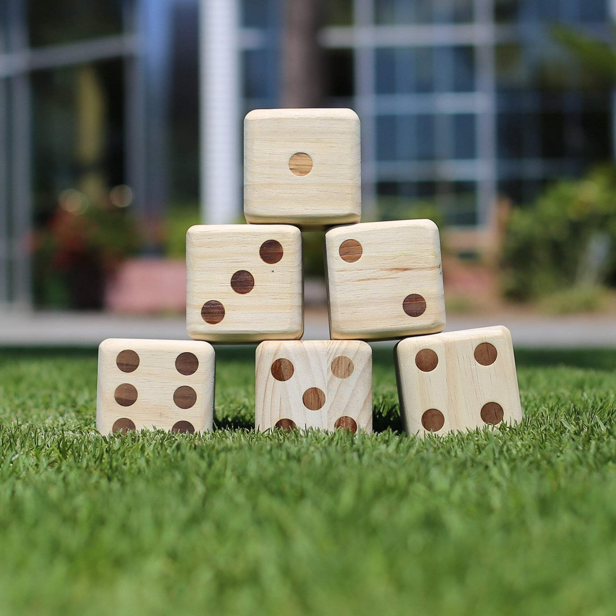 Giant Wooden Dice (Burned Pips)