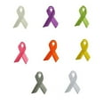 thumbnail image 2 of Altotux 1.75" X 1.25" Self Adhesive Awareness Ribbon Embroidered Patch Yellow Pink White Lime Purple Orange Gray Applique Sticker Iron Sew On (Orange), 2 of 2