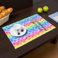 thumbnail image 2 of Placemat, Pioneer Flower Floral Print Pattern Place Mats Table Mat Set Of 2, PVC Washable Placemats for Party Kitchen Dining Decoration, 18x12 Inch, Fade Resistant, 2 of 6