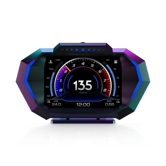 Scienceny Compatibilidad universal Car HUD - Pantalla de tablero fácil de instalar con pantalla grande Digital Head Up Display Speed Paneles de instrumentos para automóviles