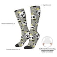 thumbnail image 5 of Picia Women Crew Soft Moisture-wicking Socks Panda With Crown And Stars Pattern Design Cotton Socks, One Size fit All, 5 of 9