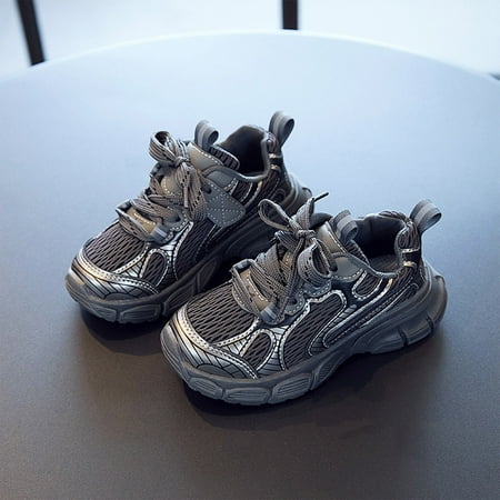 

Huilaibazo Fashionable Spring And Summer Children Sports Boys And Girls Thick Soled Non Slip Mesh Breathable Lace Up Comfortable